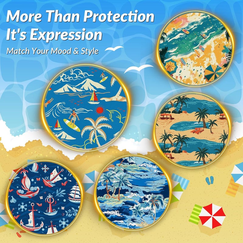 Amolyfe Libre 3 & Plus Sensor Covers Waterproof, 10 Pack - Beach Design - Image 2
