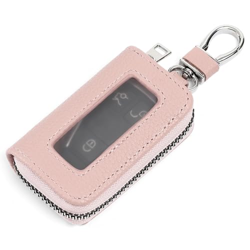 SENDEFN Universal Car Key Fob Case Leather Smart Remote Keychain Protector Holder - Image 1