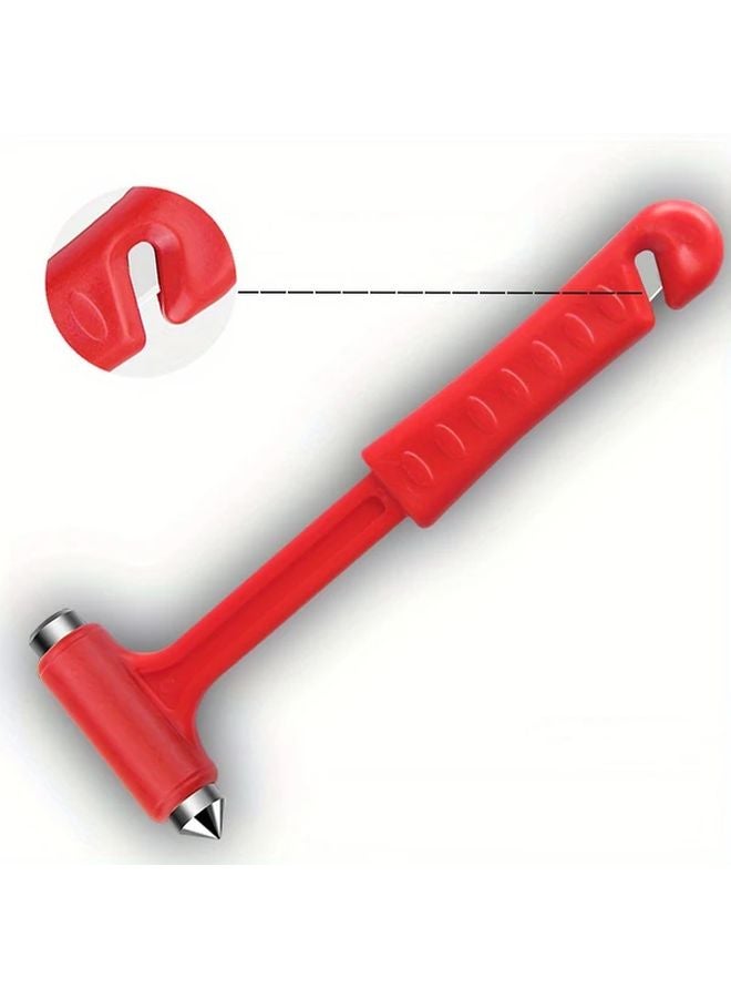 Red Multifunctional Safety Hammer Plastic Structure Break Window Emergency - Image 5