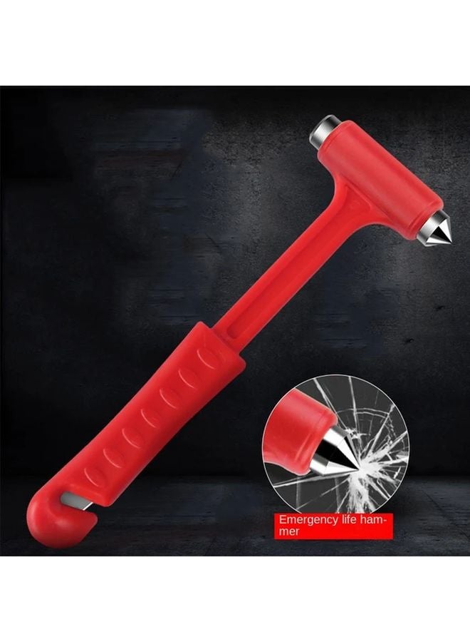 Red Multifunctional Safety Hammer Plastic Structure Break Window Emergency - Image 2