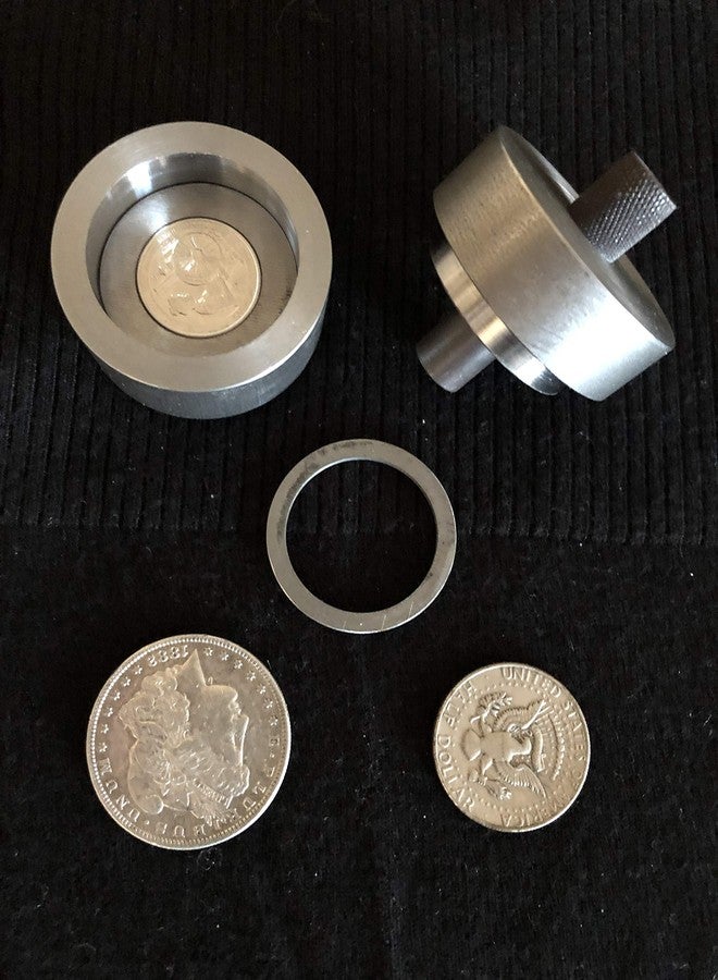 USAReplacementparts Coin Ring Puncher & Spacer Set | Golden Punch Metal Hole Jewelry Making Tools | 4 Punches Ring Making Tool | Self Centering Punches Set | Coin Punch Kit Made in USA - 1.60 Pound - Image 3