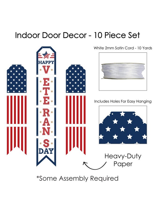 Big Dot of Happiness Happy Veterans Day Hanging Vertical Paper Door Banners Patriotic Wall Decoration Kit Indoor Door Decor  - Image 3