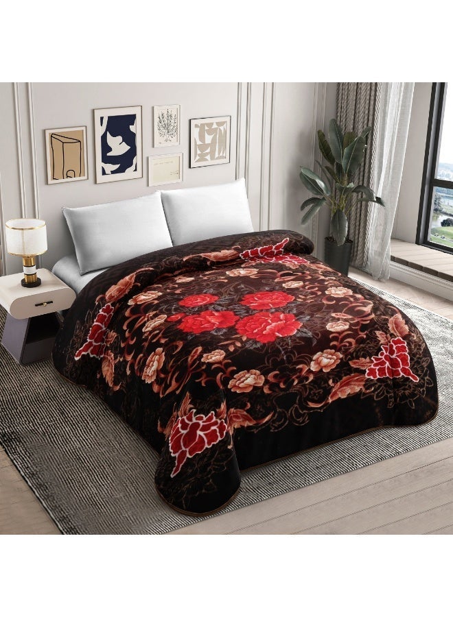 SMART HOME Luxury single winter blanket - ultra  soft - 220x160 cm - net weight 2 kg - high-quality, soft, and comfortable warming blanket - suitable for cold weather - practical single bed blanket for home and travel - durable and comfortable materials for a deep sleep - Image 3