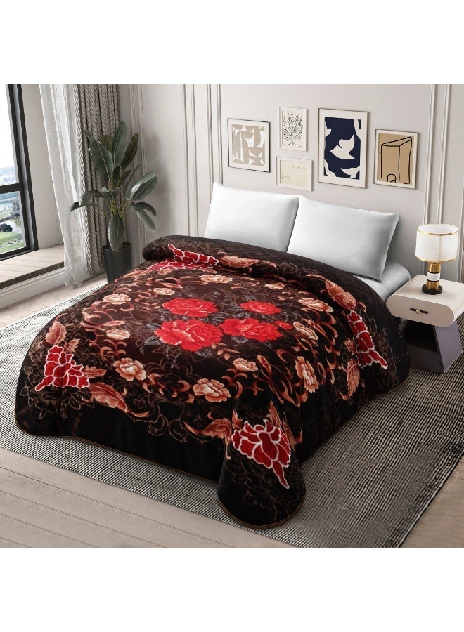 SMART HOME Luxury single winter blanket - ultra  soft - 220x160 cm - net weight 2 kg - high-quality, soft, and comfortable warming blanket - suitable for cold weather - practical single bed blanket for home and travel - durable and comfortable materials for a deep sleep - Image 4