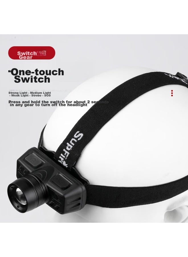 SupFire Mx70 Zoomable Headlamp, High Brightness, Rechargeable, Long-Lasting Battery, High-Intensity Head-Mounted Night Fishing Lamp - Image 4
