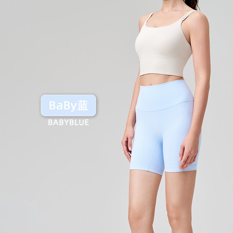 Sanfan Summer Nude Breathable Yoga Pants Women'S Fitness Shorts Peach Butt Tight Sports Three-Point Pants Yoga Shorts - Image 1