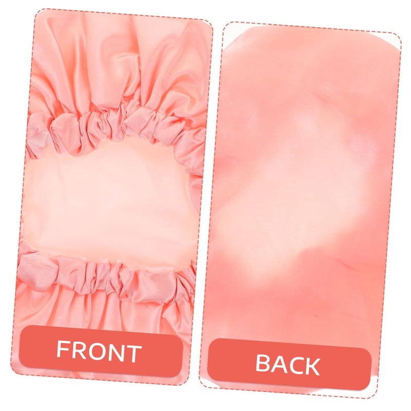 Mikinona 2 Pack Satin Shower Caps for Women Reusable Hair Protection Sleeping Bathing Bonnet - Image 4