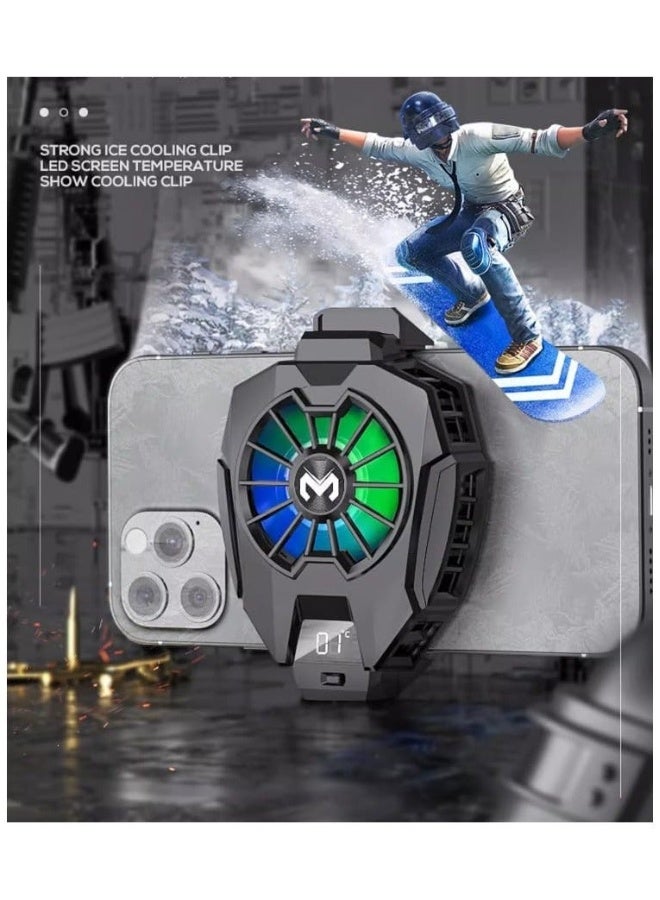 ALAMAREQ Phone Cooler for Tiktok Live Streaming, Mobile Gaming.Fast Cooling Cell Phone Refrigerator with Customized RGB Lighting, LED Temperature Display - Image 3