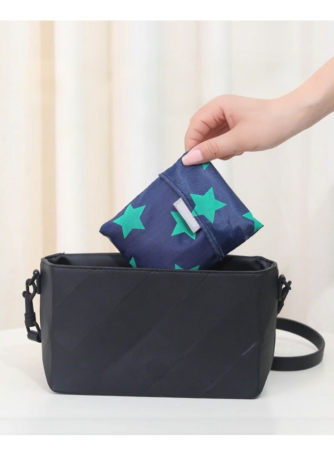 Portable Reusable Shopping Grocery Bag with Pouch Foldable, Washable ,  Heavy Duty Tote, Eco-Friendly Purse Bag Fits in Pocket Waterproof & Lightweight Reusable Grocery Bag  - Image 4
