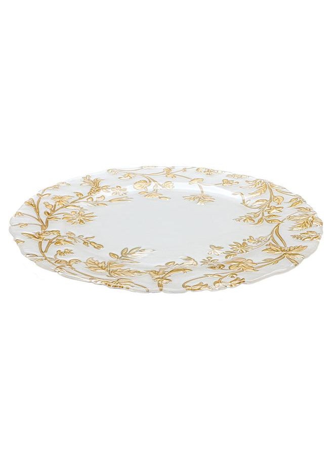 Alsaif Glass Serving Plate 31X31X1 Cm Pearly White  - Image 1