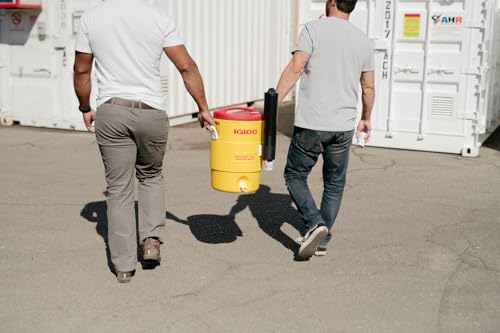 Igloo 10 gallon Industrial Beverage Cooler, Yellow/Red/White - Image 5