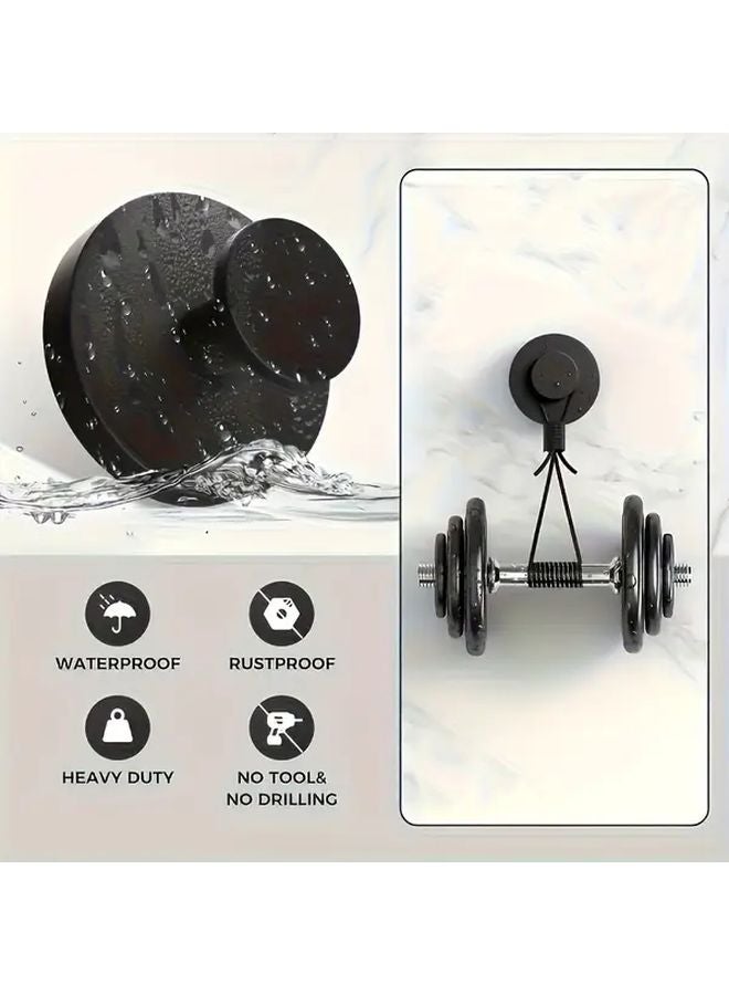 8pcs Silvery Heavy Duty Suction Cup Hooks No Drill Wall Mounted Towel Hooks - Image 3