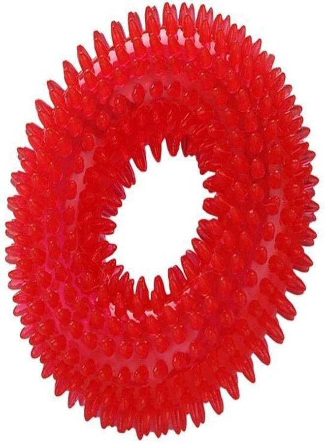 PremiumAV Durable Squeaky Chew Ring with Balls Toys - Non-Toxic Soft Natural TPR Rubber, Puppy Teething & Training Toys for Small Dogs, Interactive Stress Relief & Fetch Toys - Image 1