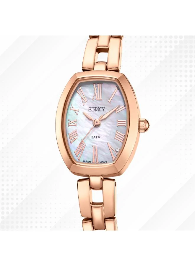 ECSTACY White Women's 304 solid stainless steel Analog Watch E25512-RBKW - 20.5 mm for Women | Best Price UAE