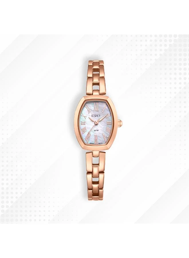 ECSTACY White Women's 304 solid stainless steel Analog Watch E25512-RBKW - 20.5 mm for Women | Best Price UAE