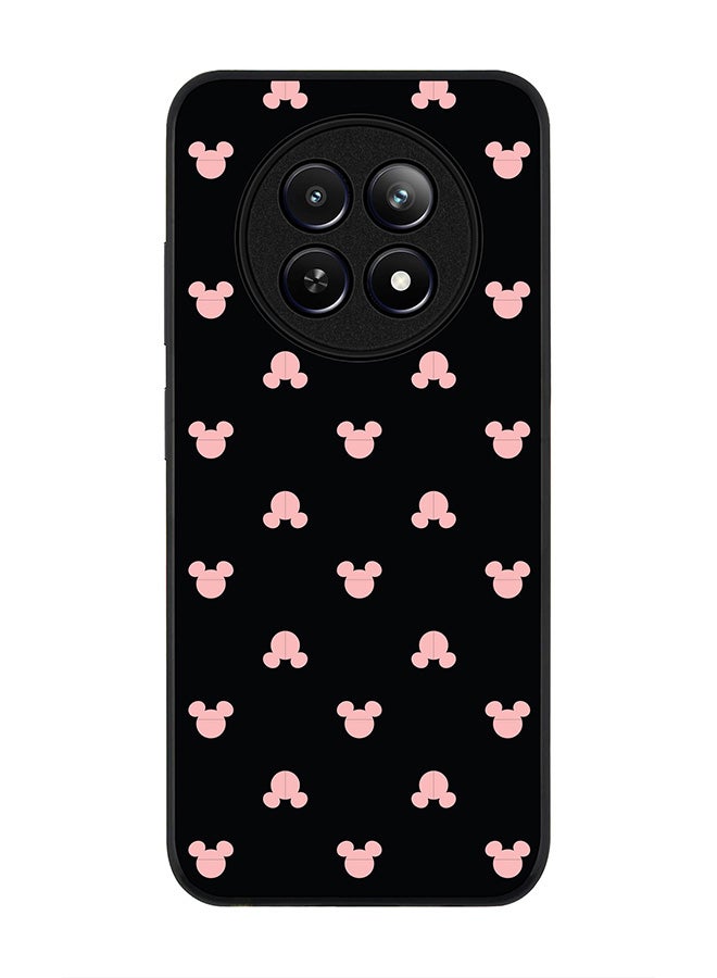 Stylizedd Rugged Black edge case for Realme 12 / Realme 12x, Slim fit Soft Case Flexible Rubber Edges Anti Drop TPU Gel Thin Cover -  Mickey Print - Image 1