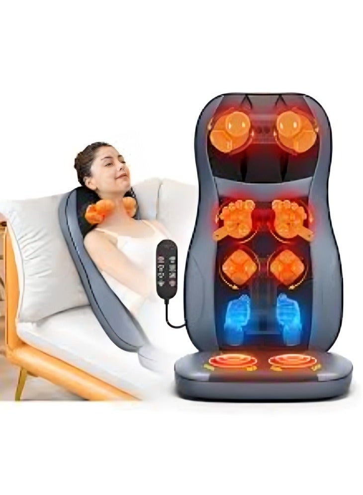 Relax Smart Shiatsu Massage Chair Cushion with Heat – Full Back and Neck Massager with Adjustable Seat for Home and Office - Image 1