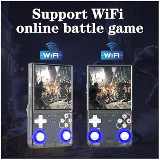 R36 ULTRA RETRO HANDHELD GAME CONSOLE,WITH 64G BUILT-IN 20000+ GAMES,3000MAH RECHARGEABLE,SUPPORT 20+ SIMULATORS,LINUX SYSTEM,4.0 INCH IPS SCREEN PORTABLE POCKET ARCADE(TRANSPARENT BLACK) - Image 5