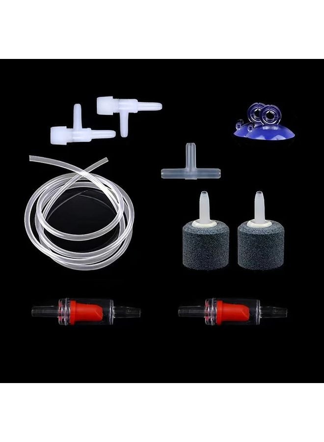 مجموعة ضخ الأكسجين لحوض السمك ذات الفتحة الواحدة مع حجر الهواء والصمامات - Image 2