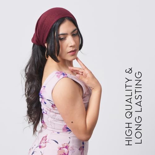 CHARM Womens Linen Head Band Mens Bandana Natural Elastic Hairband Sports Fashion Wrap Khaki - Image 3