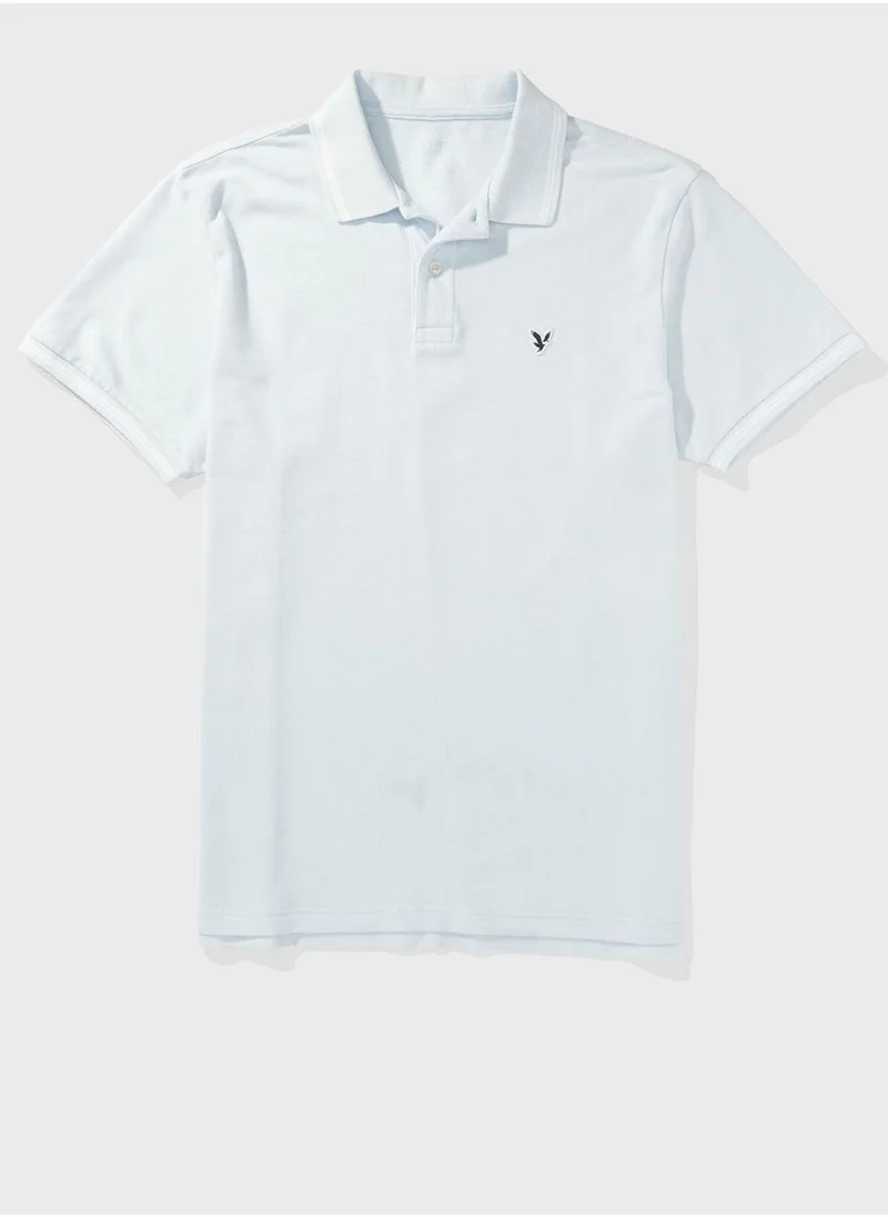 American Eagle Logo Detail Short Sleeve Polo Shirt