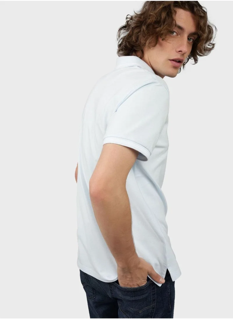American Eagle Logo Detail Short Sleeve Polo Shirt