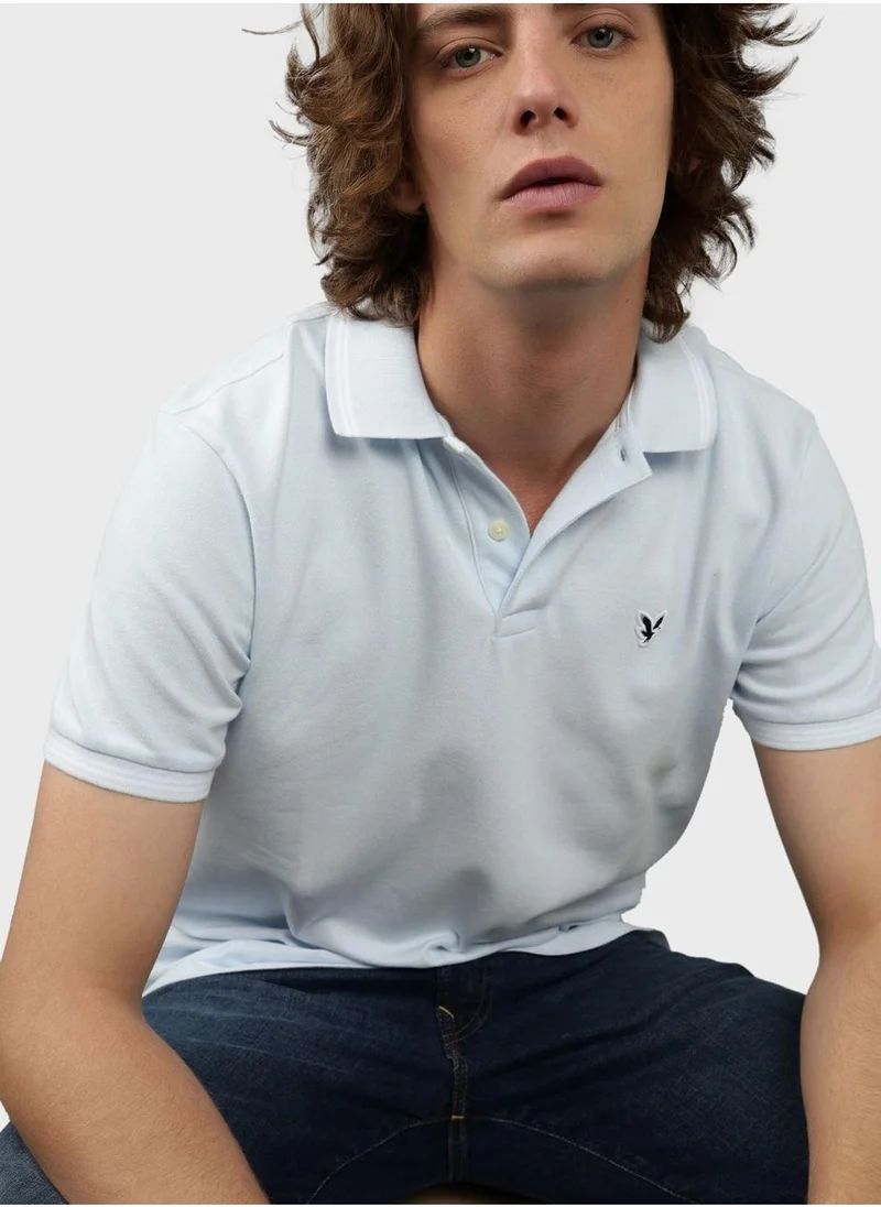 American Eagle Logo Detail Short Sleeve Polo Shirt