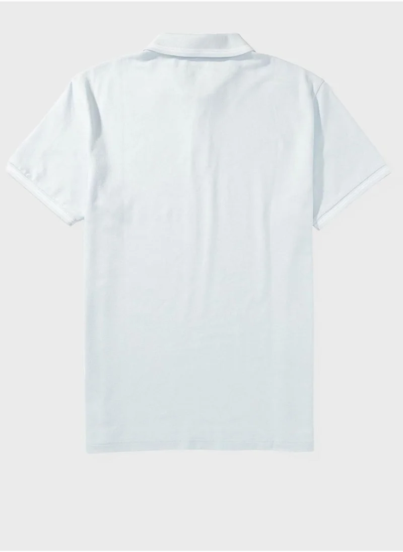 American Eagle Logo Detail Short Sleeve Polo Shirt