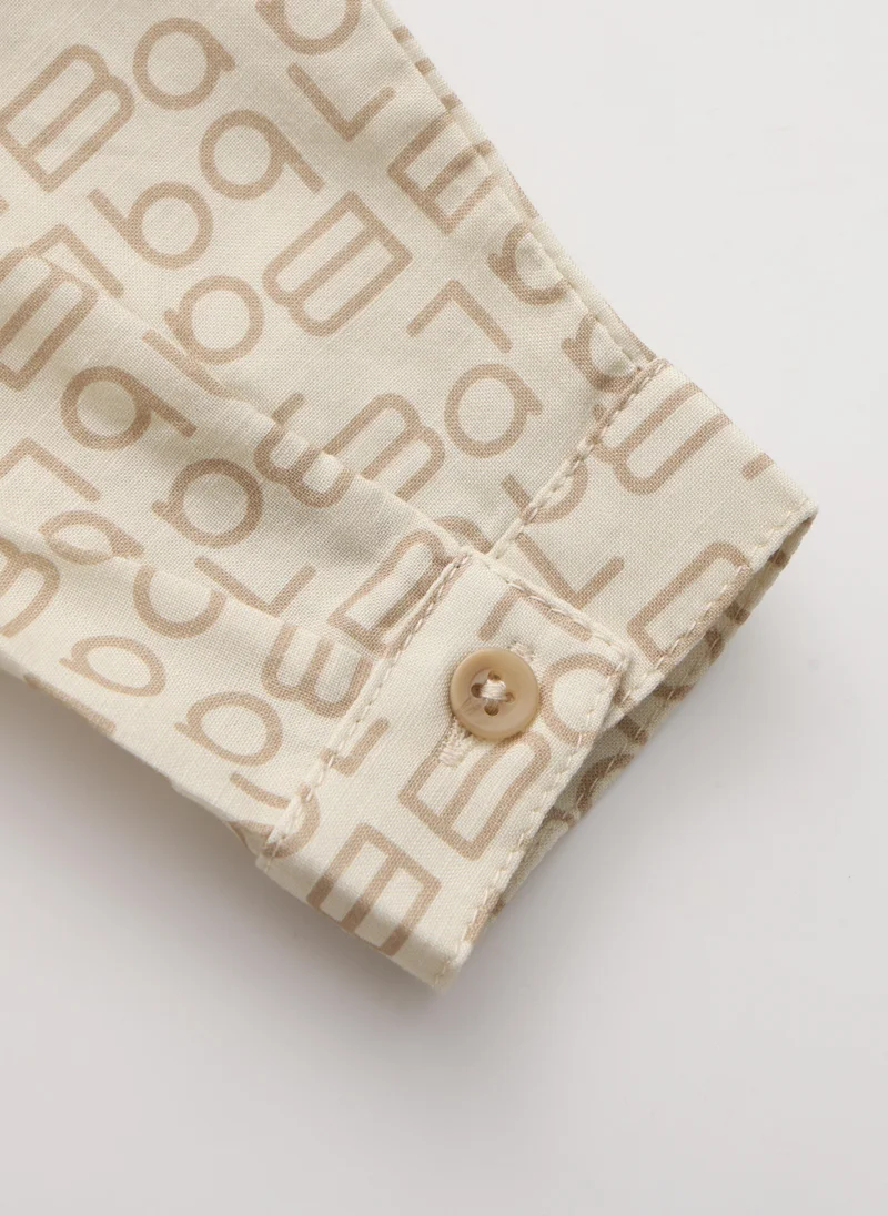 Balabala Brown Baby Boys Woven long sleeve shirt for Men | Best Price UAE