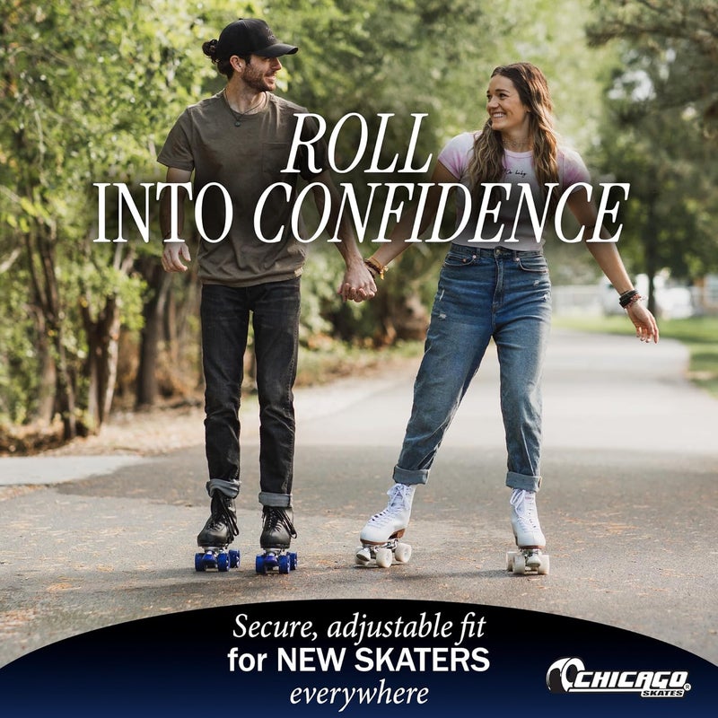 Chicago Skates Premium Black Quad Roller Skates for Men and Boys - Adjustable High-Top Design for Indoor/Outdoor Use - Image 5