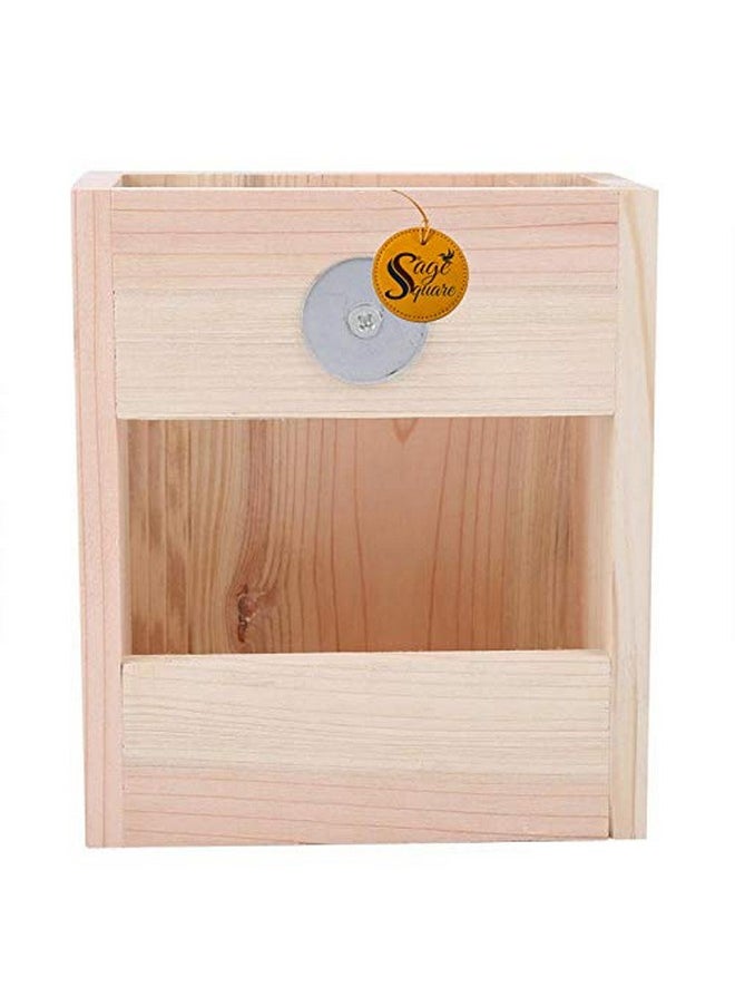 Sage Square Sage Square Natural Wood Cage Attach Hay Rack/Grass Feeder/Holder for Rabbit/Guinea Pig/Ferret  - Image 3