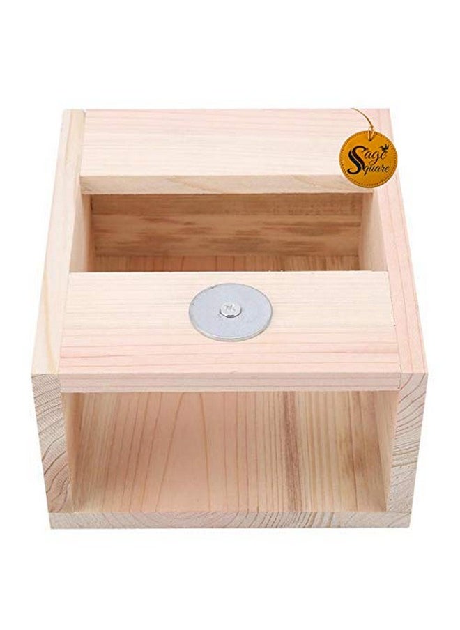 Sage Square Sage Square Natural Wood Cage Attach Hay Rack/Grass Feeder/Holder for Rabbit/Guinea Pig/Ferret  - Image 4