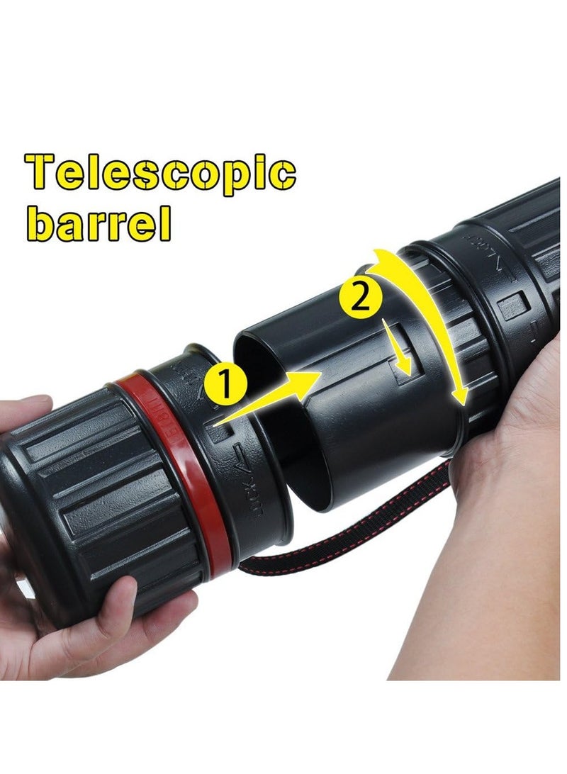 DEWEL DEWEL Drawing Tube Blueprint Case Telescoping Art Tube Large Plastic Black Storage Tube Expands from 24 to 40 Inches Plastic Waterproof and Light Resistant Poster Tube with Strap - Image 3