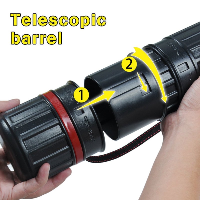 DEWEL Drawing Tube Blueprint Case Telescoping Art Tube Large Plastic Black Storage Tube Expands from 25 to 40 Inches Plastic Waterproof and Light Resistant Poster Tube with Strap - Image 3