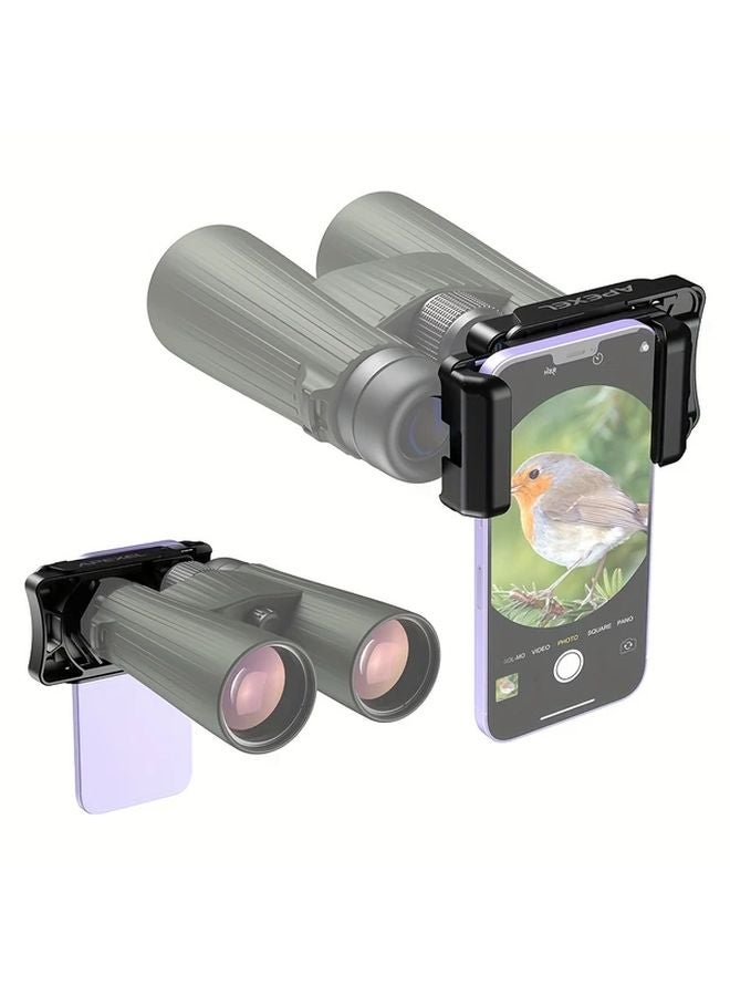 Black Apexel Dual Phone Telescope Adapter for Microscopes Cameras Universal Mount - Image 5