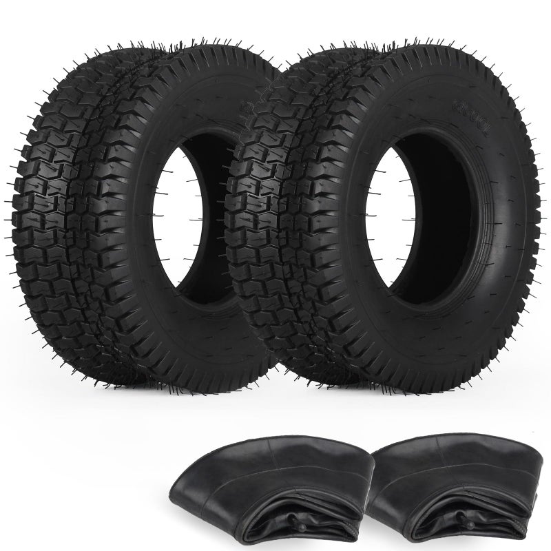 GICOOL 13x5.00-6 Tire and Inner Tube Set, TR-13 Straight Valve Stem, Replacement Riding Mower Front Wheel Assembly, 2 Pack - Image 1