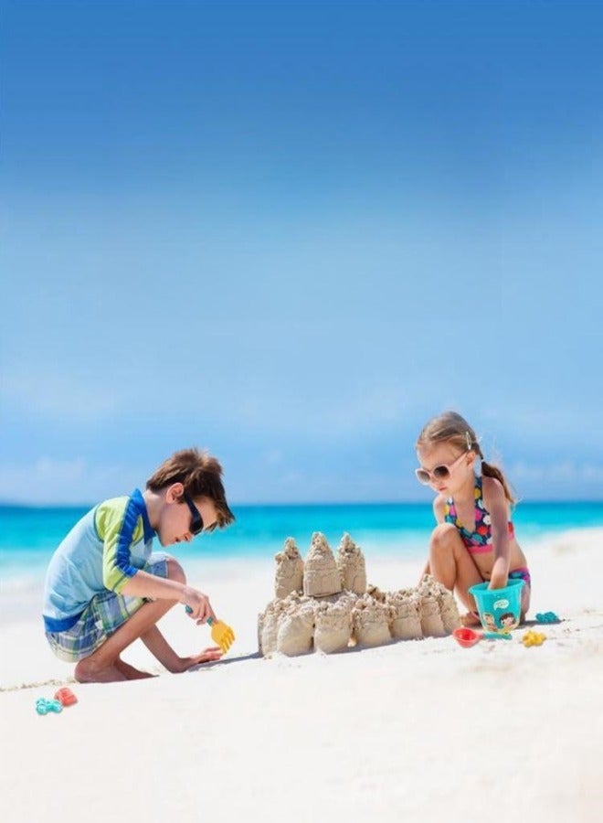 11-Piece Cartoon Beach Toy Kit For Kids With Jug Bucket Shaping Module Shovel