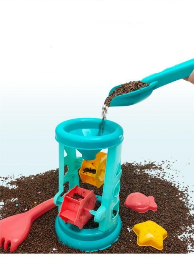 11-Piece Cartoon Beach Toy Kit For Kids With Jug Bucket Shaping Module Shovel