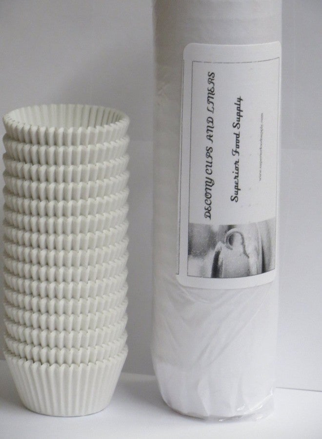 Decony Giant Muffin Cups Paper Liners - 500 Pc. -USA MADE- White Cupcake Liners for Baking for Large/Jumbo Muffins- Food-Grade, Quick-Release Paper- 2 1/4'' x 1 7/8" = 6'' - Image 2