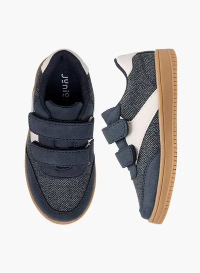 جونيورز Panelled Sneakers with Hook and Loop Closure
