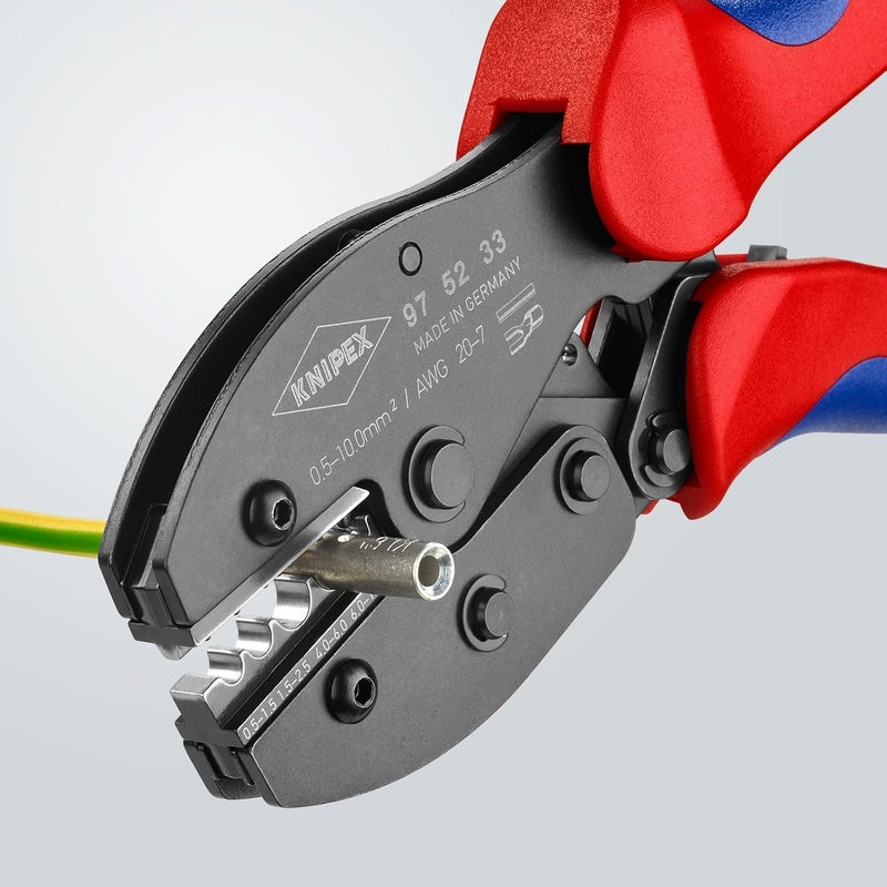KNIPEX 97 52 33 SB PreciForce Crimping Pliers with Multi-Component Grips, 220 mm - Image 5