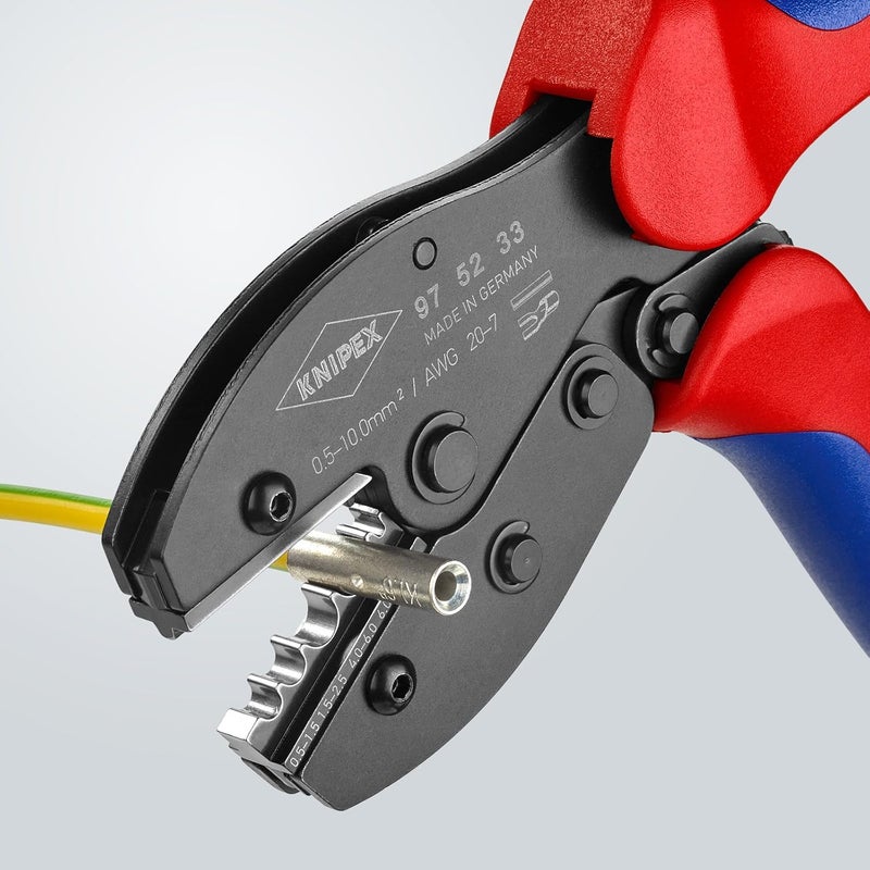 KNIPEX 97 52 33 SB PreciForce Crimping Pliers with Multi-Component Grips, 220 mm - Image 4