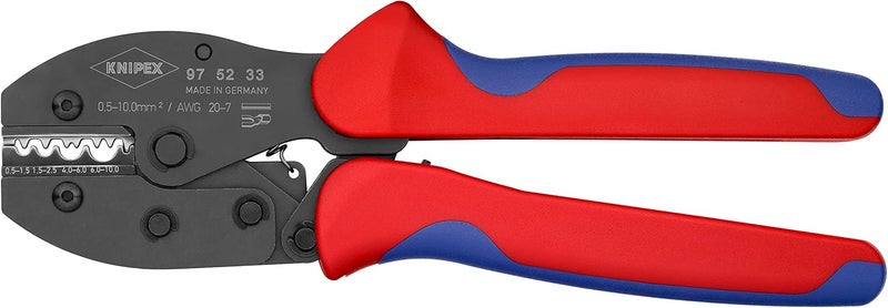 KNIPEX 97 52 33 SB PreciForce Crimping Pliers with Multi-Component Grips, 220 mm - Image 1