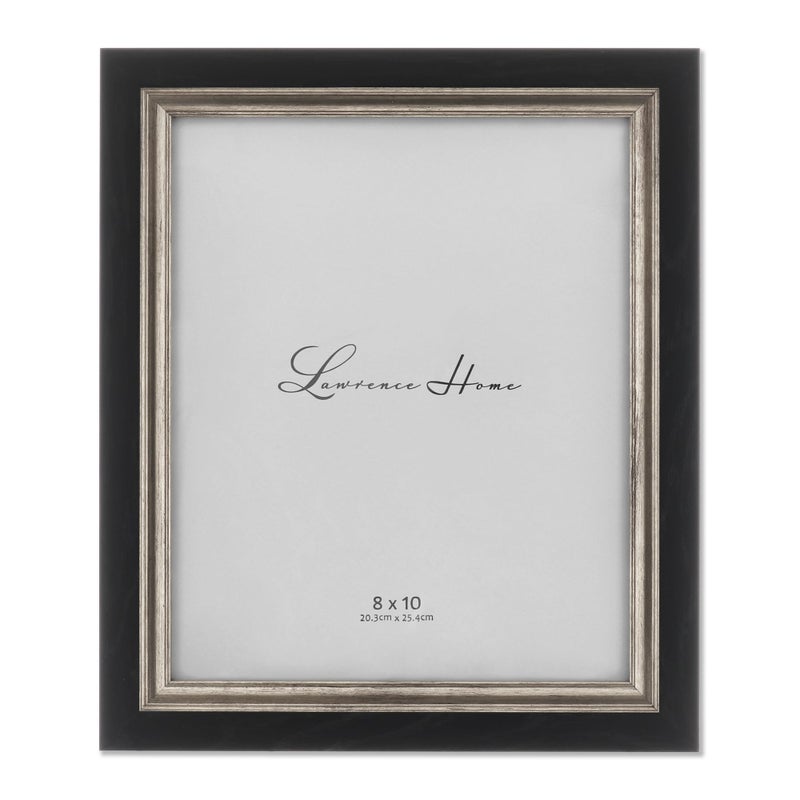 Lawrence Frames Black with Burnished Silver Composite Picture Frame, 8 by 10-Inch - Image 4