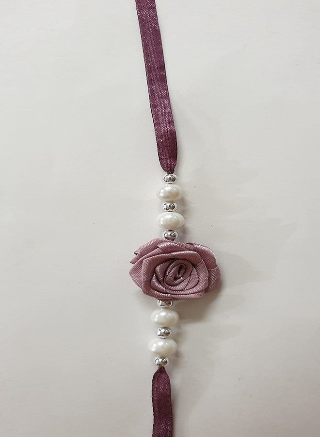 Belleza Crafting with Creativity Combo of 5 Onion Colour Handmade Rakhi for Brothers, bhabhi for Rakshabandhan Festival (Pack of 5 Rakhi) - Image 2