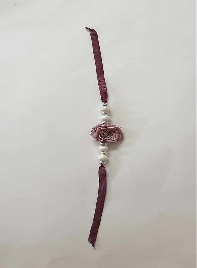 Belleza Crafting with Creativity Combo of 5 Onion Colour Handmade Rakhi for Brothers, bhabhi for Rakshabandhan Festival (Pack of 5 Rakhi) - Image 1