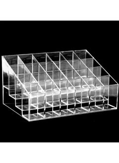 ORiTi Transparent Cosmetic Makeup Organizer Cleaar 24 Lattices Lipsticks Cosmetics Lotion Makeup Organizer Storage Display Holder Stand 1 pc  - Image 1