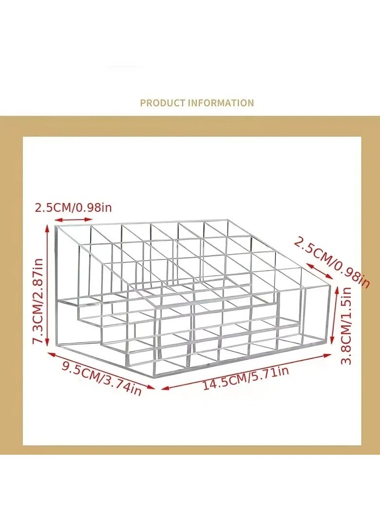ORiTi Transparent Cosmetic Makeup Organizer Cleaar 24 Lattices Lipsticks Cosmetics Lotion Makeup Organizer Storage Display Holder Stand 1 pc  - Image 3