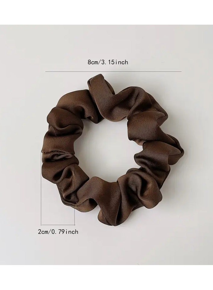 يوكانبي 5 قطع فاخرة ناعمة مثل الحرير الشعر scrunchys للنساء-مرنة وروابط للشعر المجعد والناعم والسميك والرقيق-لطيف ومريح وسهل الاستخدام للتصفيف اليومي مع خيارات الألوان الصلبة - Image 3