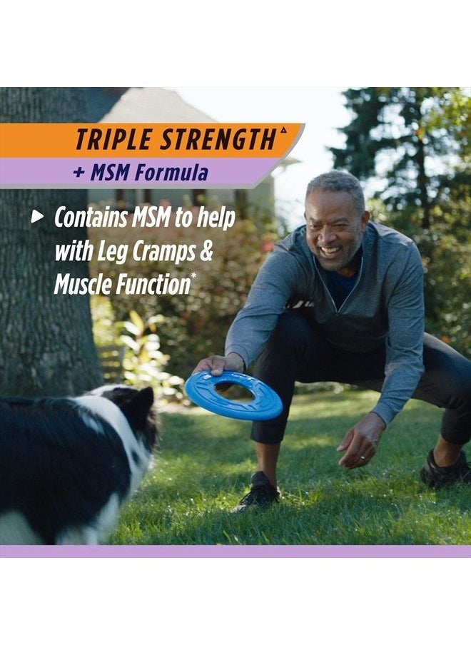 Triple Strength(5) with MSM, Glucosamine Joint Health Supplement, Coated Tablets, 80 Count